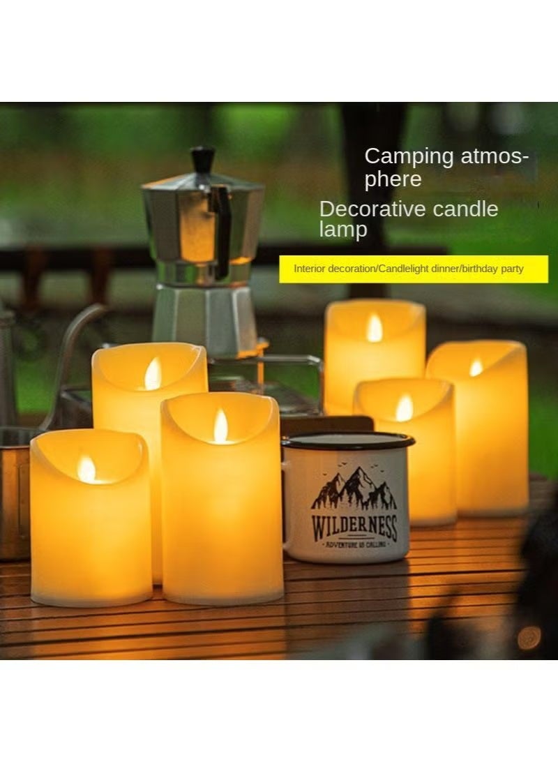 Home auraa 5-Piece LED Flameless Pillar Candle Set – Realistic Flickering Warm White Candles, Battery Operated Safe Home Décor Lights - Image 4